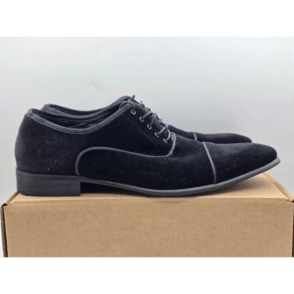 Steve Madden Men's Braham Velvet Oxford Loafer -‎ Black - Size 13M - Excellent